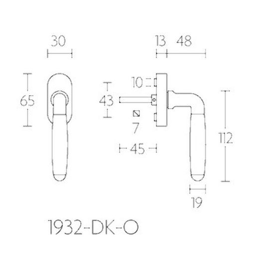 Manivelle de fenêtre Formani Timeless MV1932