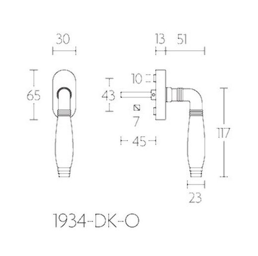 Manivelle de fenêtre Formani Timeless MV1934