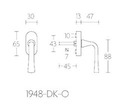 Manivelle de fenêtre Formani Timeless MV1948
