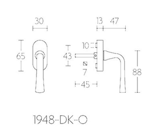 Manivelle de fenêtre Formani Timeless MV1948