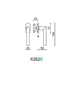 Manivelle de fenêtre K262B OKAY Olivari