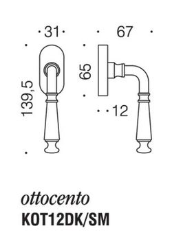 Manivelle de fenêtre Ottocento Antologhia Colombo MV3132LN00