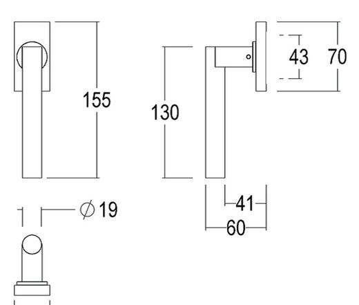 Manivelle de fenêtre Berlin Quincalux MV0157