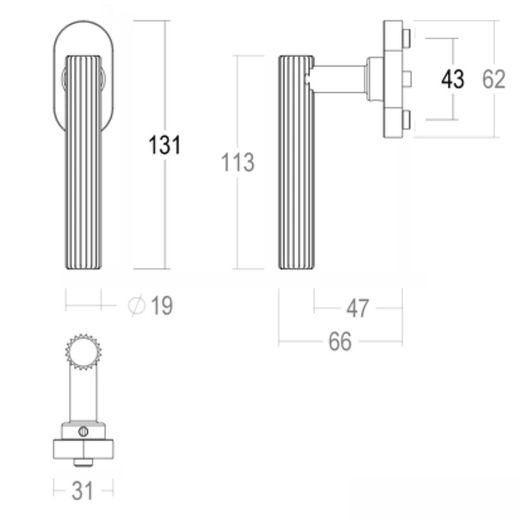 Poignée de fenêtre ROYAL Quincalux MV6167