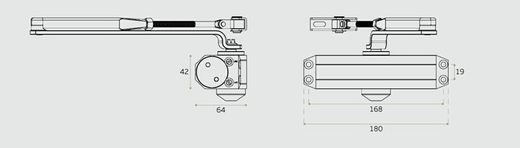 Ressort de ferme-porte ML.21.600 80 KG JNF RM2600IMSR