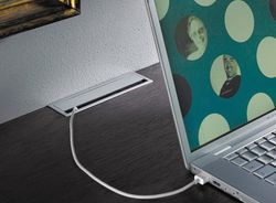 Passe-câble en aluminium argenté 2000Z180 Pamar FE9951PL18