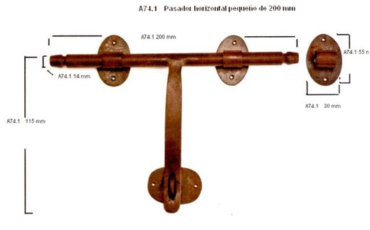 Pasador  horizontal A74.1 Eines de Mallorca RP0064HF20