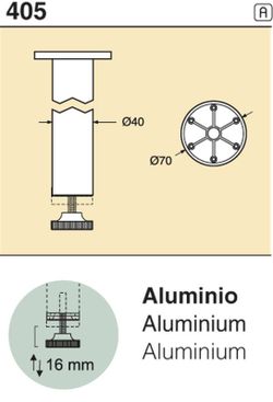 Pied de meuble 405 Réunion industrielle AP3048F112