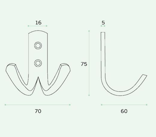 Crochet de suspension IN.14.543 JNF VA0543IM00