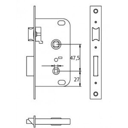 Loquet Tesa CO2004 avec poignée