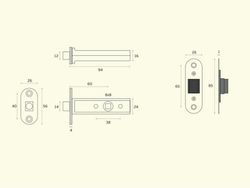 Loquet magnétique réversible IN.20.153 JNF CO0042IM60