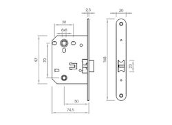 Loquet de porte P70S GDK CO1816