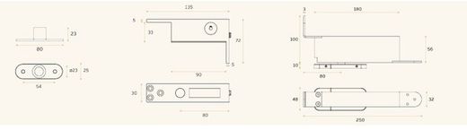 Pivot de porte IN.05.204 100 KG JNF RM5204IM00
