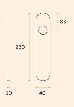 Plaque ovale vierge IN.03.009.SF JNF QO3009IM22