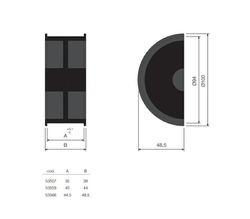 Plaque coulissante demi-lune i-3250 AC5303NM35