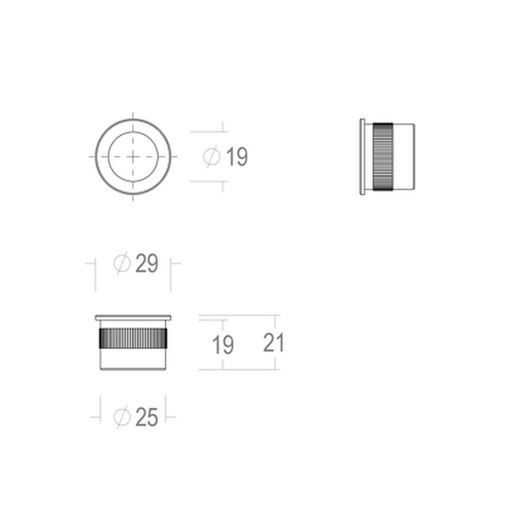 Plaque coulissante ronde 220 Quincalux AC0220BM30