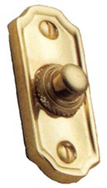  A29 Timbre de puerta con cable de latón con botón pulsador en  acabado lacado pulido, campana de puerta decorativa vintage con fácil  instalación, 3 3/8 pulgadas x 1 5/8 pulgadas 