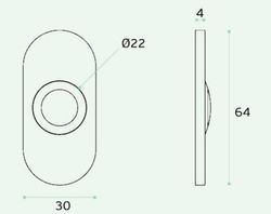 Plaque de sonnette ovale IN.24.202 JNF LM1202IM03