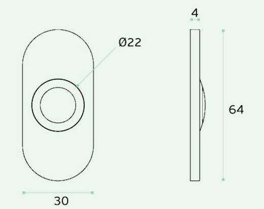 Plaque de sonnette ovale IN.24.202 JNF LM1202IM03