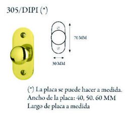 Bouton de grenier Dipi PA9114 avec plaque
