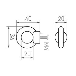 Bouton de bague DAUBY PURE réf. 18343 A6643BN35
