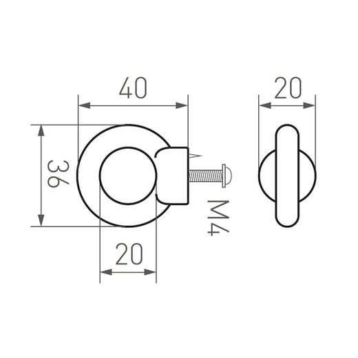 Bouton de bague DAUBY PURE réf. 18343 A6643BN35