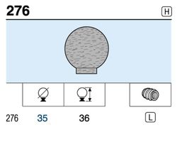 Bouton boule en bois 275-276 Reunion Industrial A3006