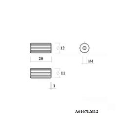 Bouton rainuré Royal Quincalux A6167