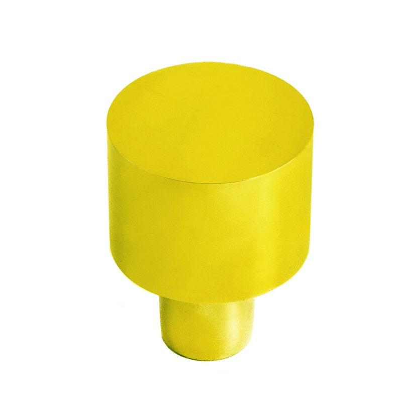 Pomo cilindro latón pulido barniz 30mm A8413 mate