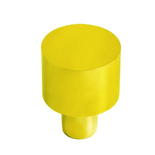 Botão de cilindro de latão polido verniz 30mm A8413