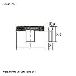 Bouton en T 0430 GRAF MINI par Viefe A4301
