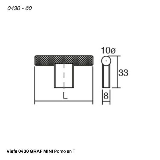 Bouton en T 0430 GRAF MINI par Viefe A4301
