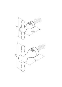 Bouton en T réf. 9403 PURE par DAUBY A6603NE45