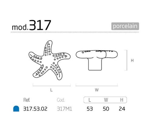 Bouton étoile de mer 317 Nesu A2317AZ00