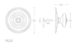 Bouton fixe Formani Ferrovia Piet Boon LP2702