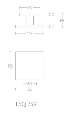 Bouton fixe carré Formani LP0165IM00