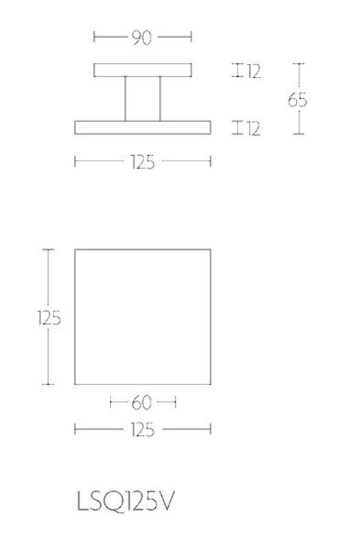 Bouton fixe carré Formani LP0165IM00