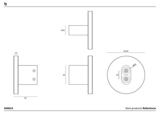 Bouton fixe IN.00.165 JNF LP1165