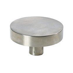 Bouton fixe rond LUNE de JOLIE - Argent vieilli