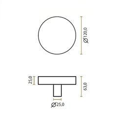 Bouton fixe rond LUNE de JOLIE - Argent vieilli