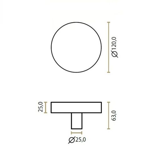 Bouton fixe rond LUNE de JOLIE - Argent vieilli