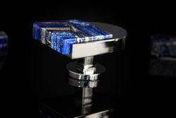 Poignée et bouton fixes Emporia avec lapis-lazuli LP9210