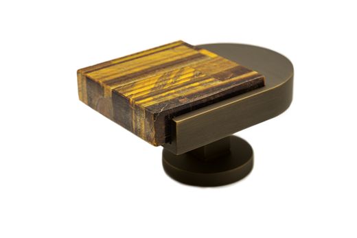 Poignée fixe Emporia avec bouton œil-de-tigre LP9210