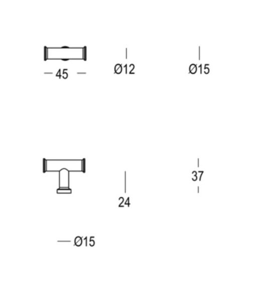 Bouton en forme de T 198-KT Athena Quincalux A6198