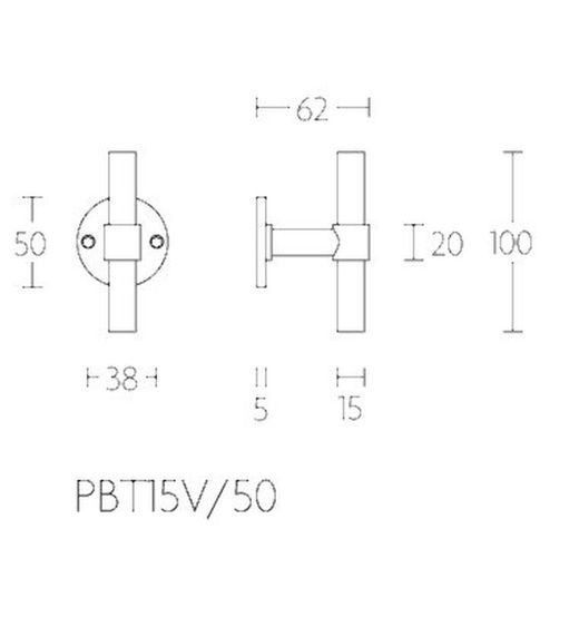 Bouton fixe Formani PBT15V/50 One Piet Boon A2715