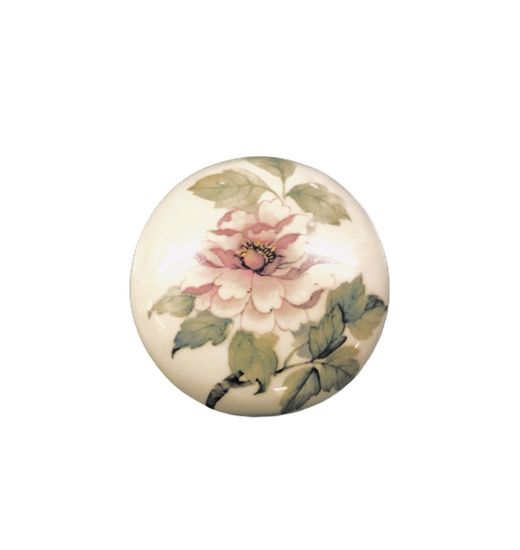 Bouton en porcelaine ivoire Merigous A8068PM