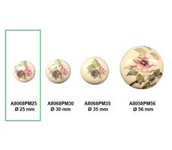 Bouton en porcelaine ivoire Merigous A8068PM