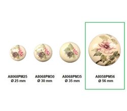 Bouton en porcelaine ivoire Merigous A8068PM