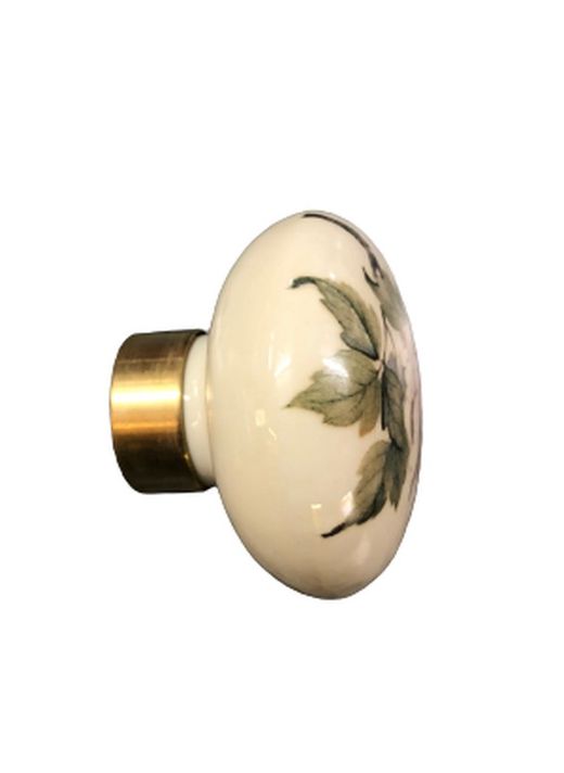 Bouton en porcelaine ivoire Merigous A8068PM