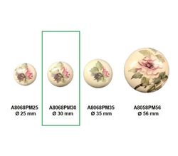 Bouton en porcelaine ivoire Merigous A8068PM